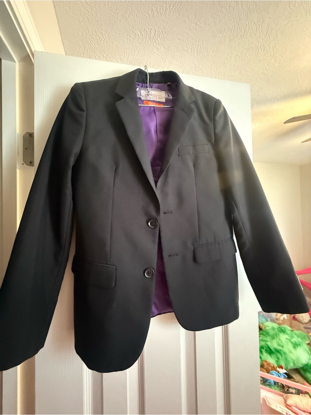 Christina Black Kids Blazer with Purple Lining